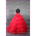 ED Bridal Real Sample Sweetheart Beaded Bodice Ball Gown Red Tulle Quinceanera Dresses